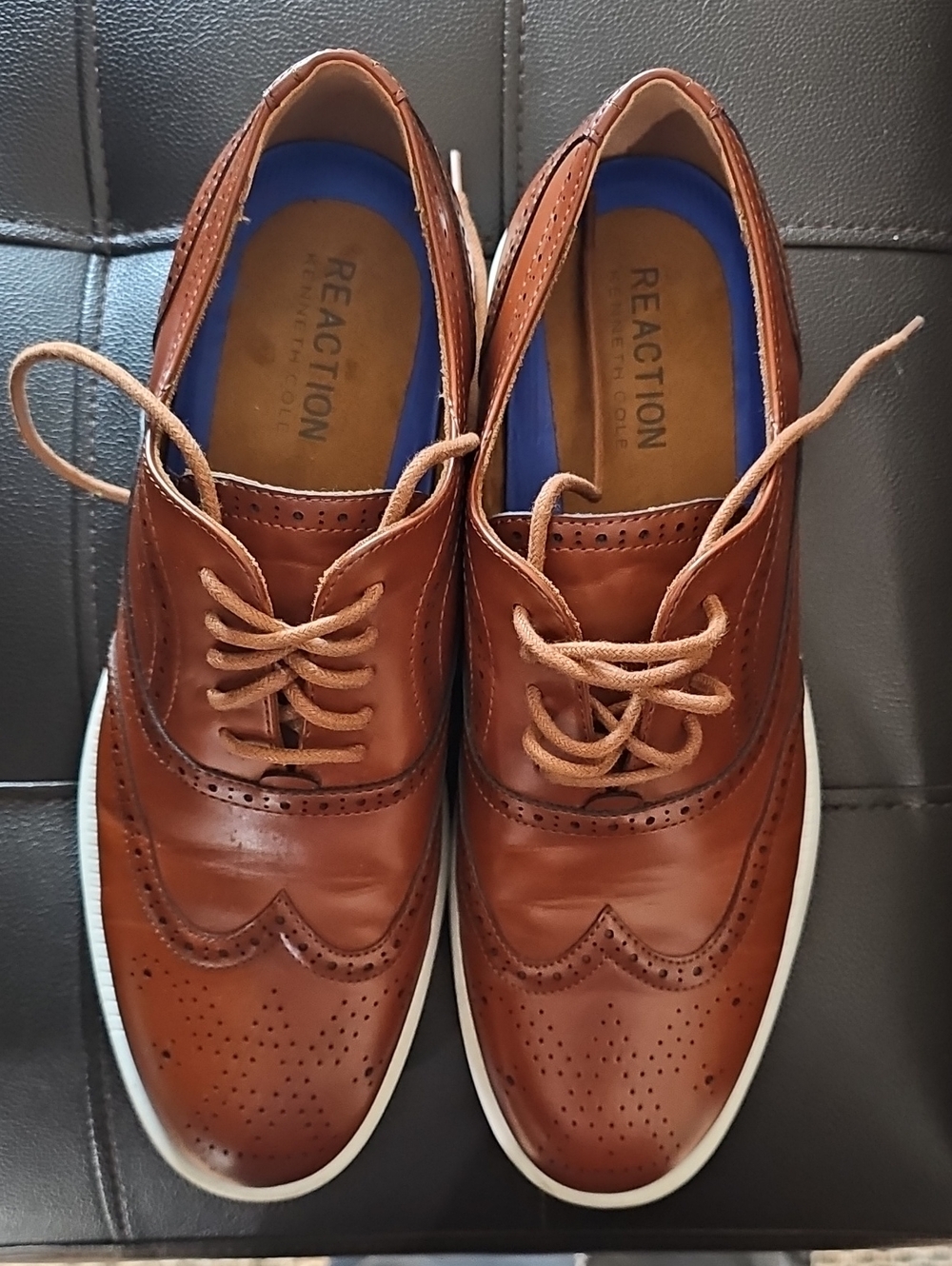 Reaction Kenneth Cole Brown Wingtip Derby Sneakers